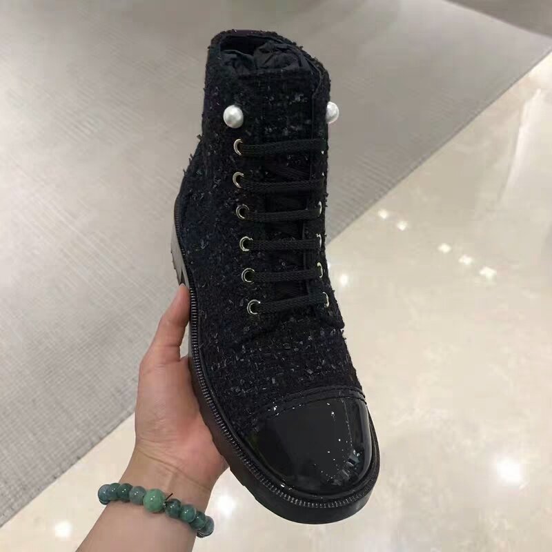 Ch**el Ankle Boots In Tweed Black G35154 Y53934 K1842