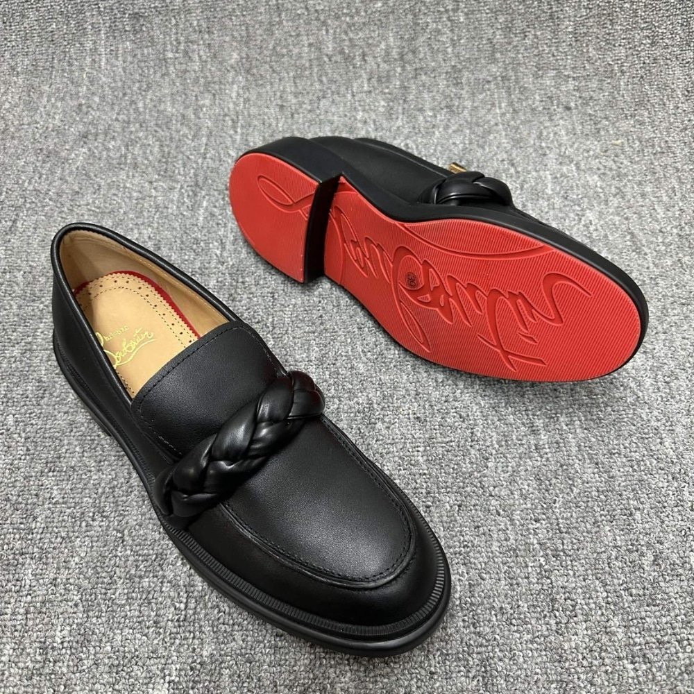 Chr1st1an Louboutin Urbino Moc Braid Black 1240909Bk01