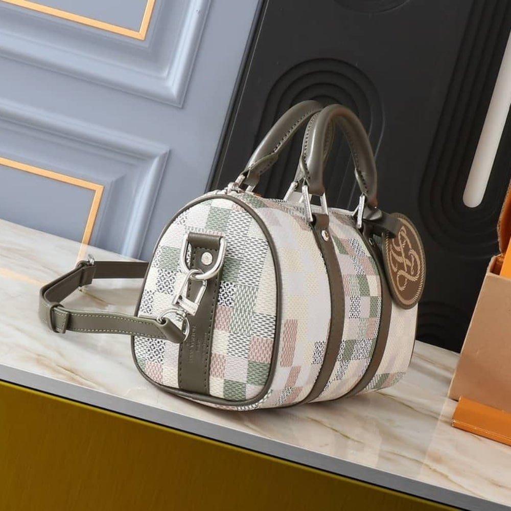 L0vis Vvtt0n Keepall Bandoulière 25 Damoflage Canvas Khaki 25Cm N00105