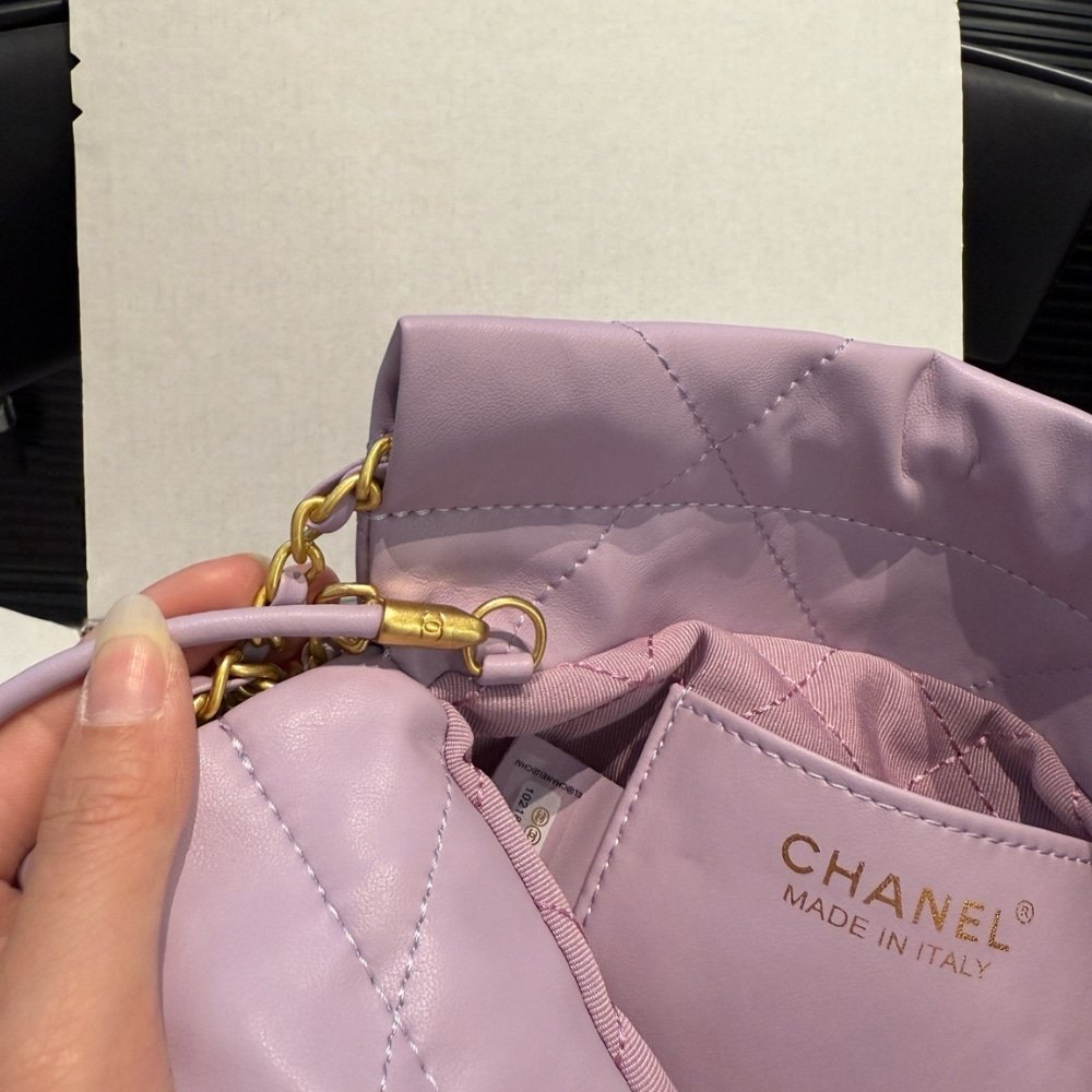 Ch**el 22 Mini Handbag Purple 23Cm