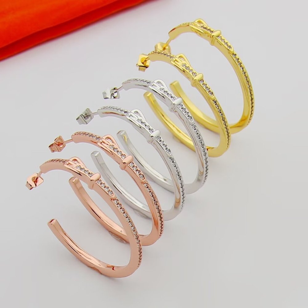 H**me5 Etriviere Dangle Earrings White Gold H124505B 00