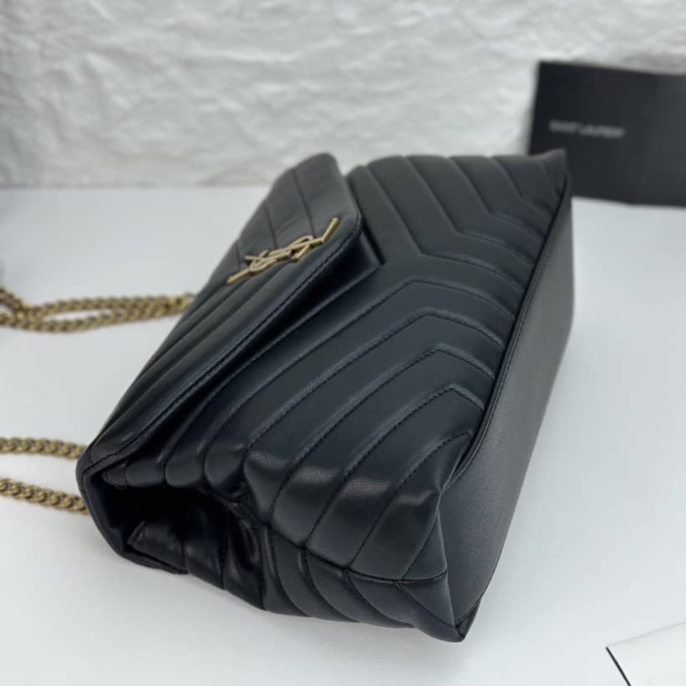 Sa1nt Lau*nt Loulou Large In Matelassé Black 32Cm 803541Aaeax1000
