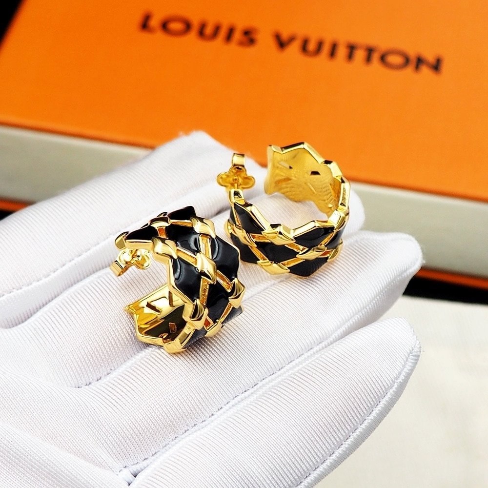 L0vis Vvtt0n Lv Malletage Earrings Gold M01685