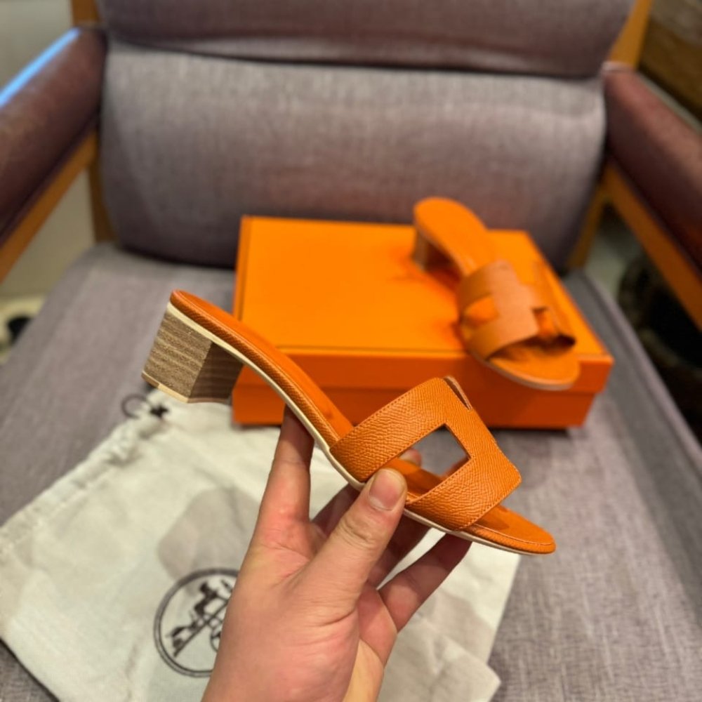 H**me5 Oasis Sandals Orange Leather