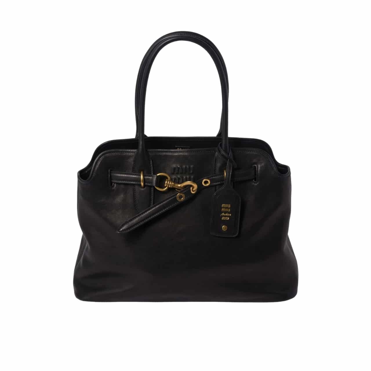 M1um1u Aventure Nappa Bag Black 41Cm 5Bg291 2Bblf0002 V Oon