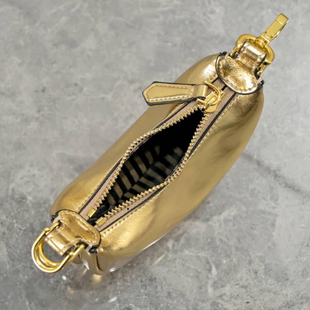 F**di Nano F**digraphy Mini Bag Metallic Gold 16Cm