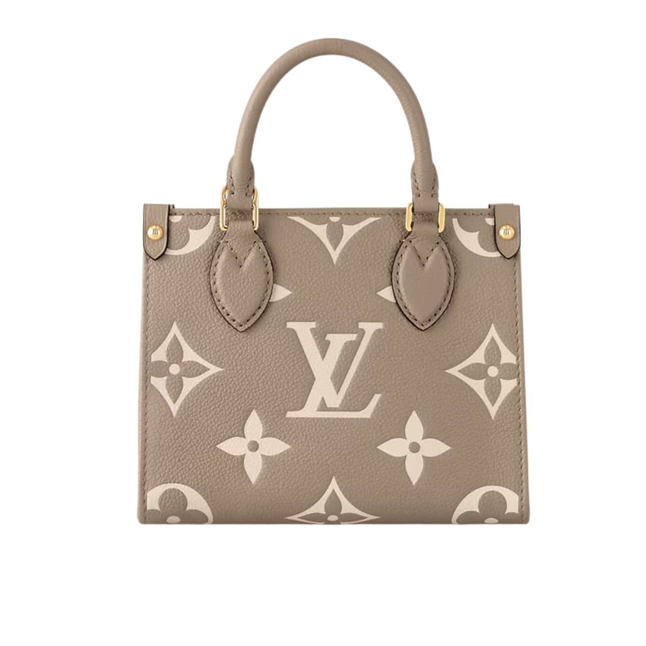L0vis Vvtt0n Onthego BB Bicolor Monogram Empreinte Dove Gray And Cream 18Cm M47054