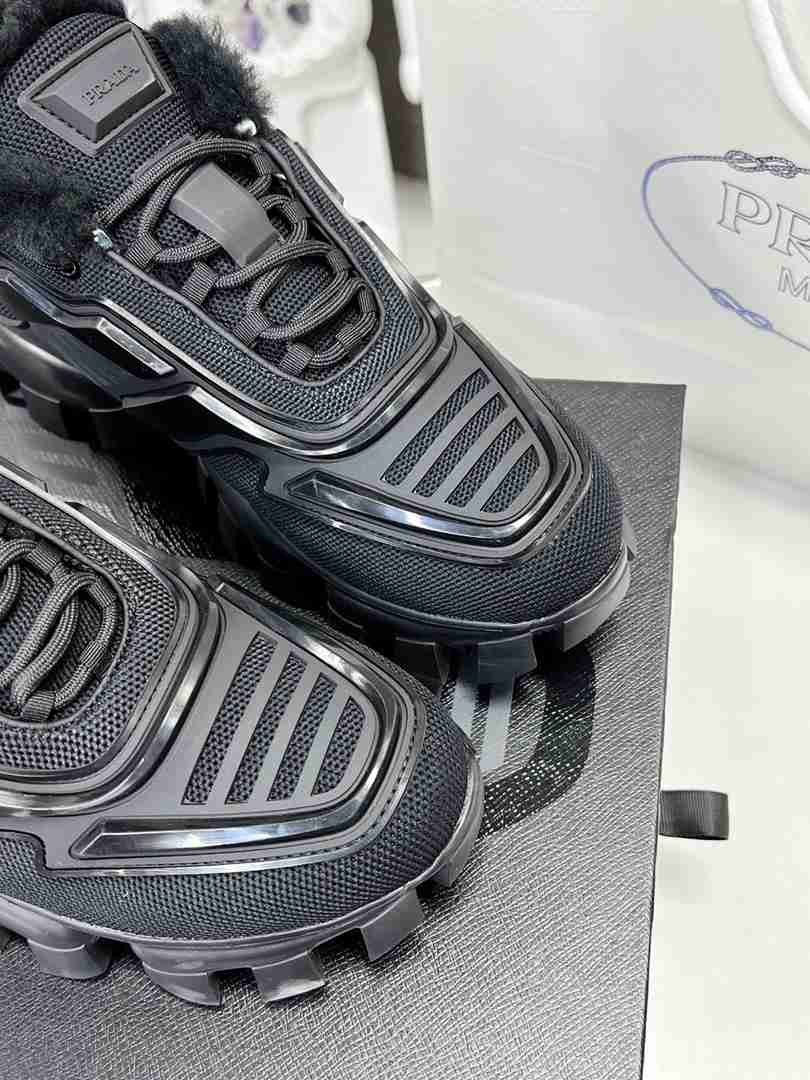 Pra*a Cloudbust Thunder Technical Fabric Sneakers Black