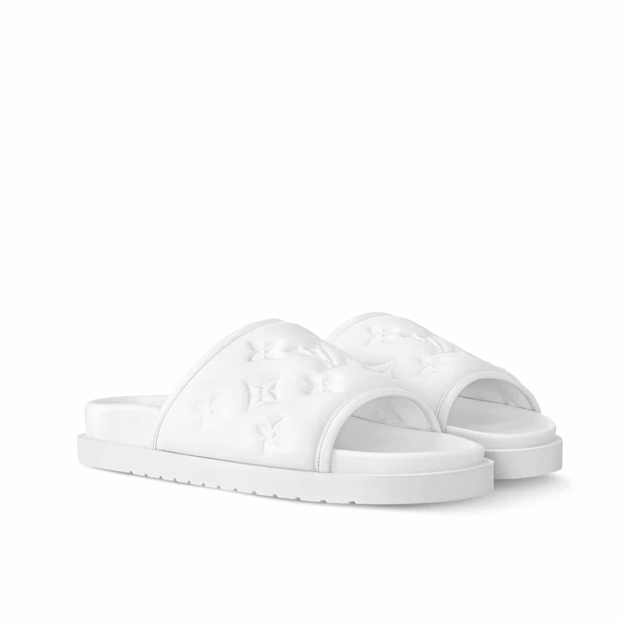 L0vis Vvtt0n Miami Mule Embossed Synthetic White 1Adggi
