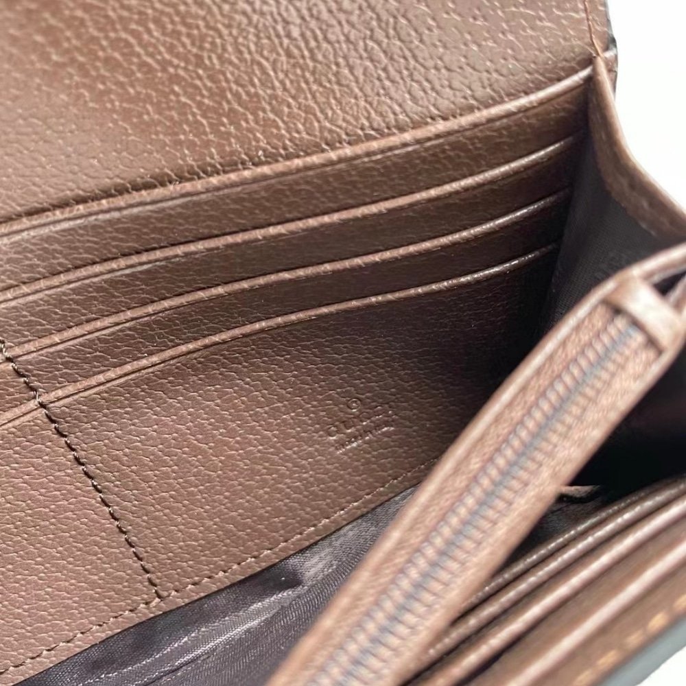 Gvc*1 Ophidia Jumbo Gg Long Wallet Beige 19Cm