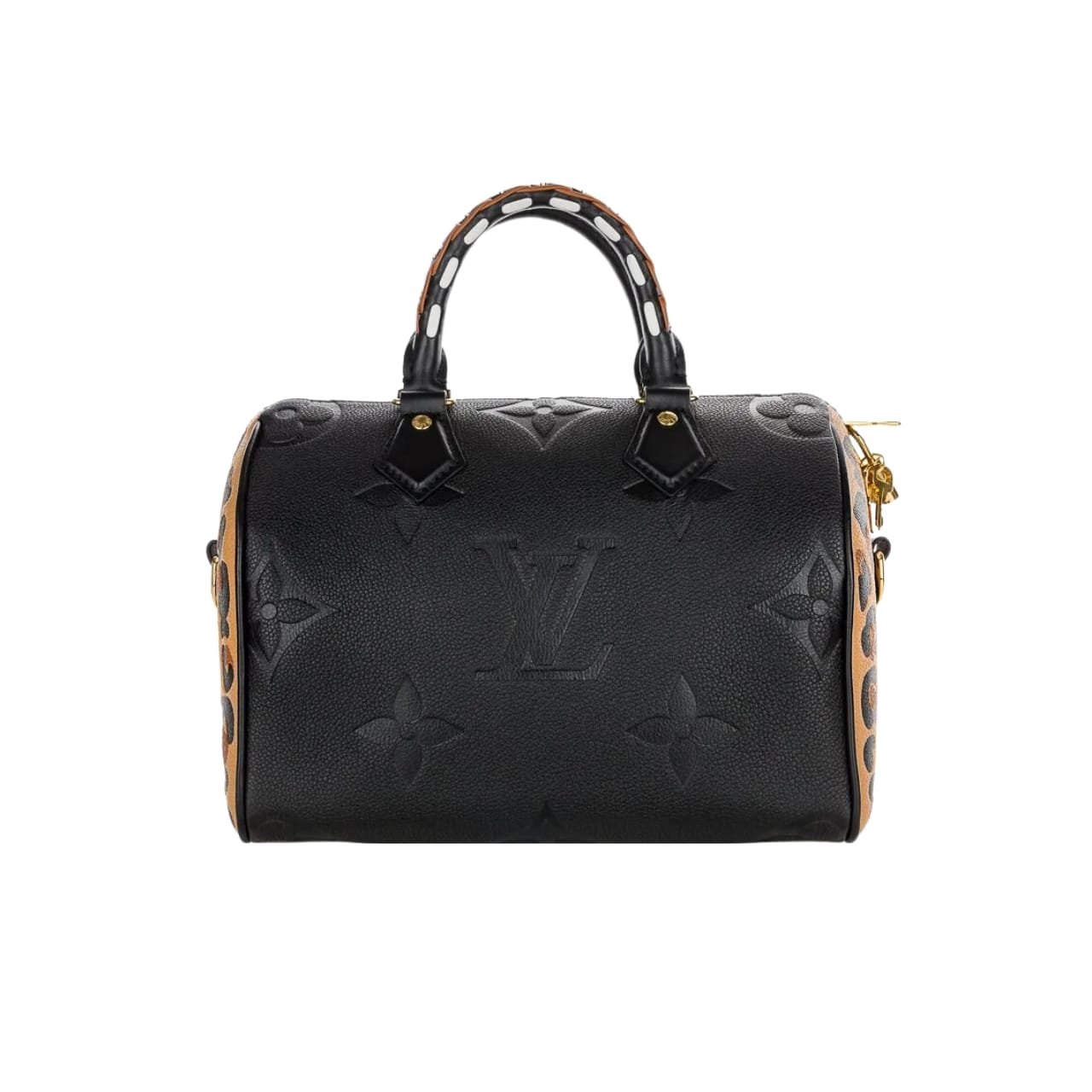 L0vis Vvtt0n Speedy Bandouliere Bag Wild At Heart Monogram Empreinte Giant Black 26Cm