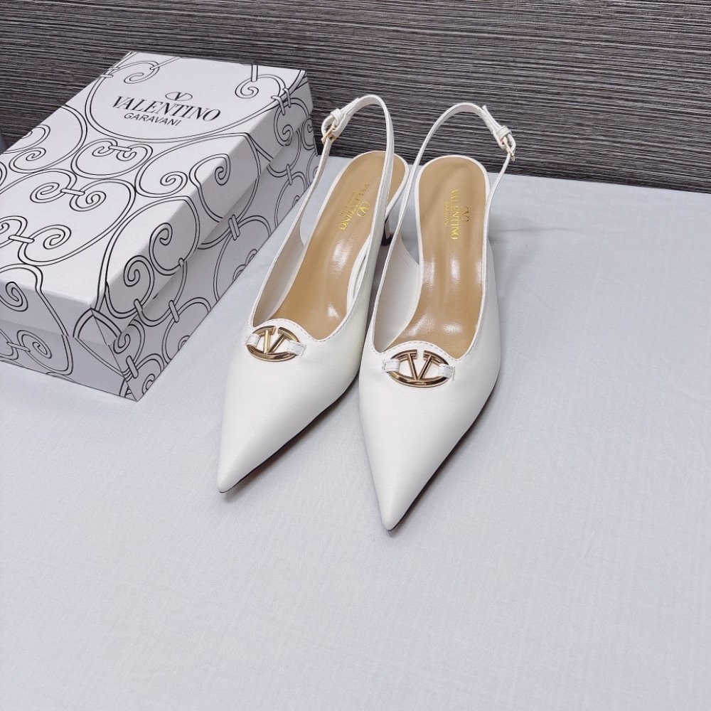 Va1e*ntin0 The Bold Edition Vlogo Slingback Pump 60Mm In Ivory