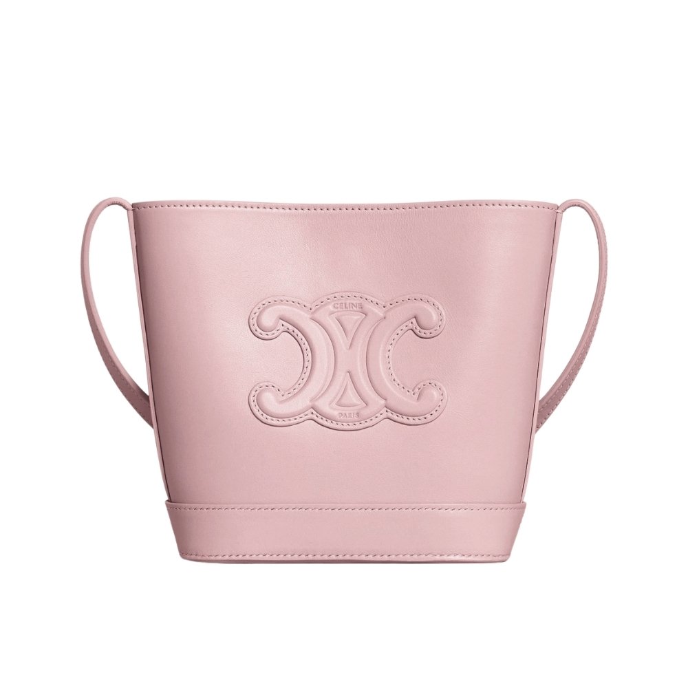 Ce1i*e Small Bucket Cuir Triomphe In Pink 18Cm