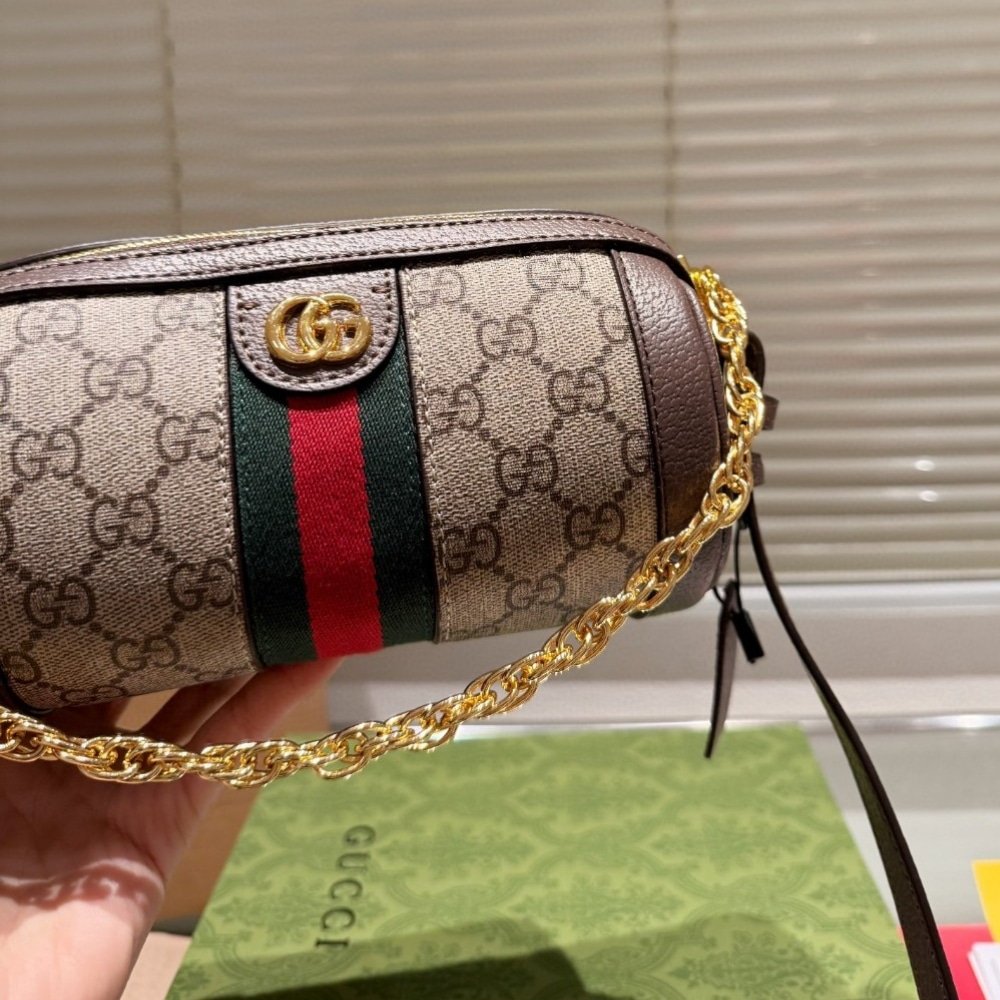 Gvc*1 Ophidia Gg Svp*me Shoulder Bag Beige And Ebony 19Cm 795208 96Iwg 8745