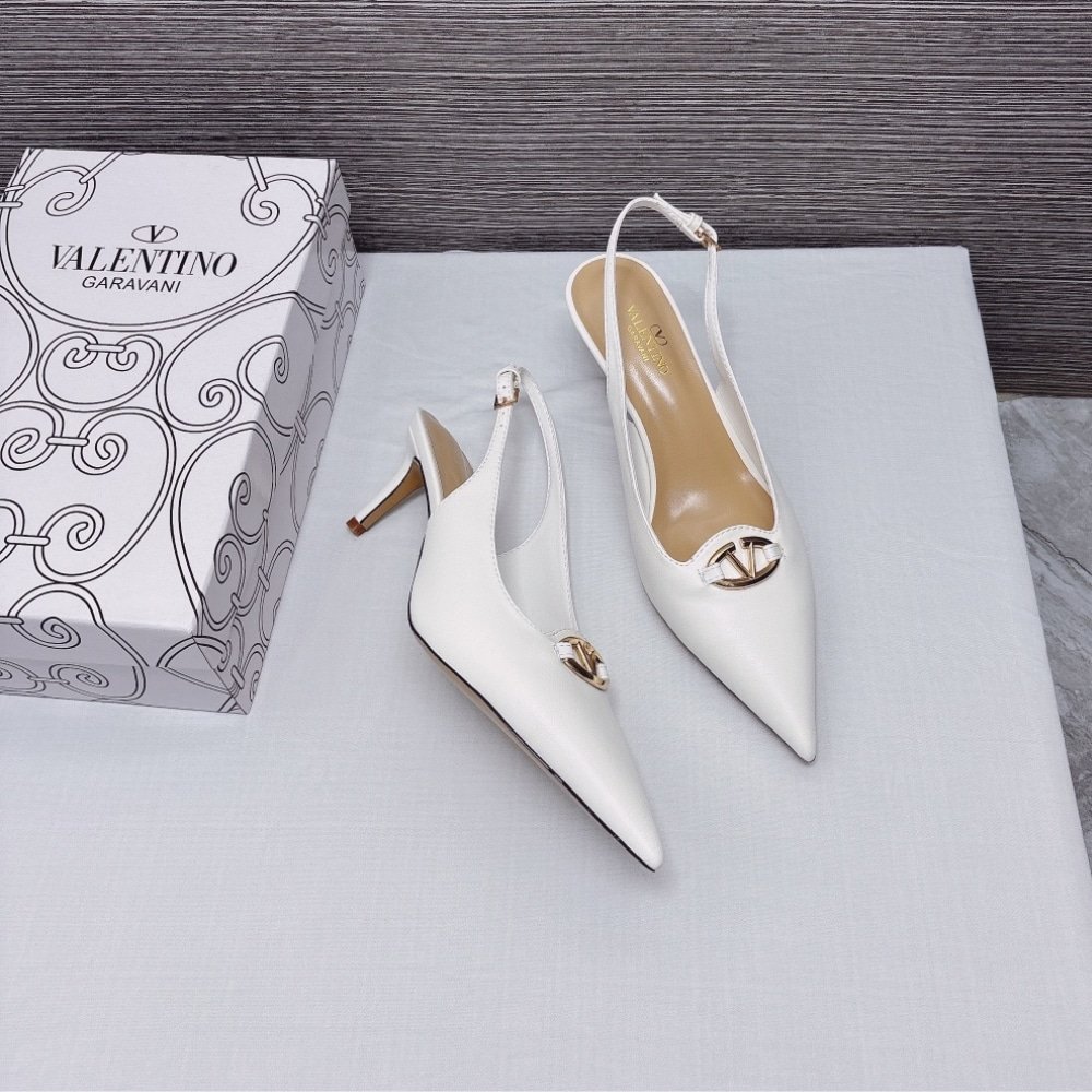 Va1e*ntin0 The Bold Edition Vlogo Slingback Pump 60Mm In Ivory