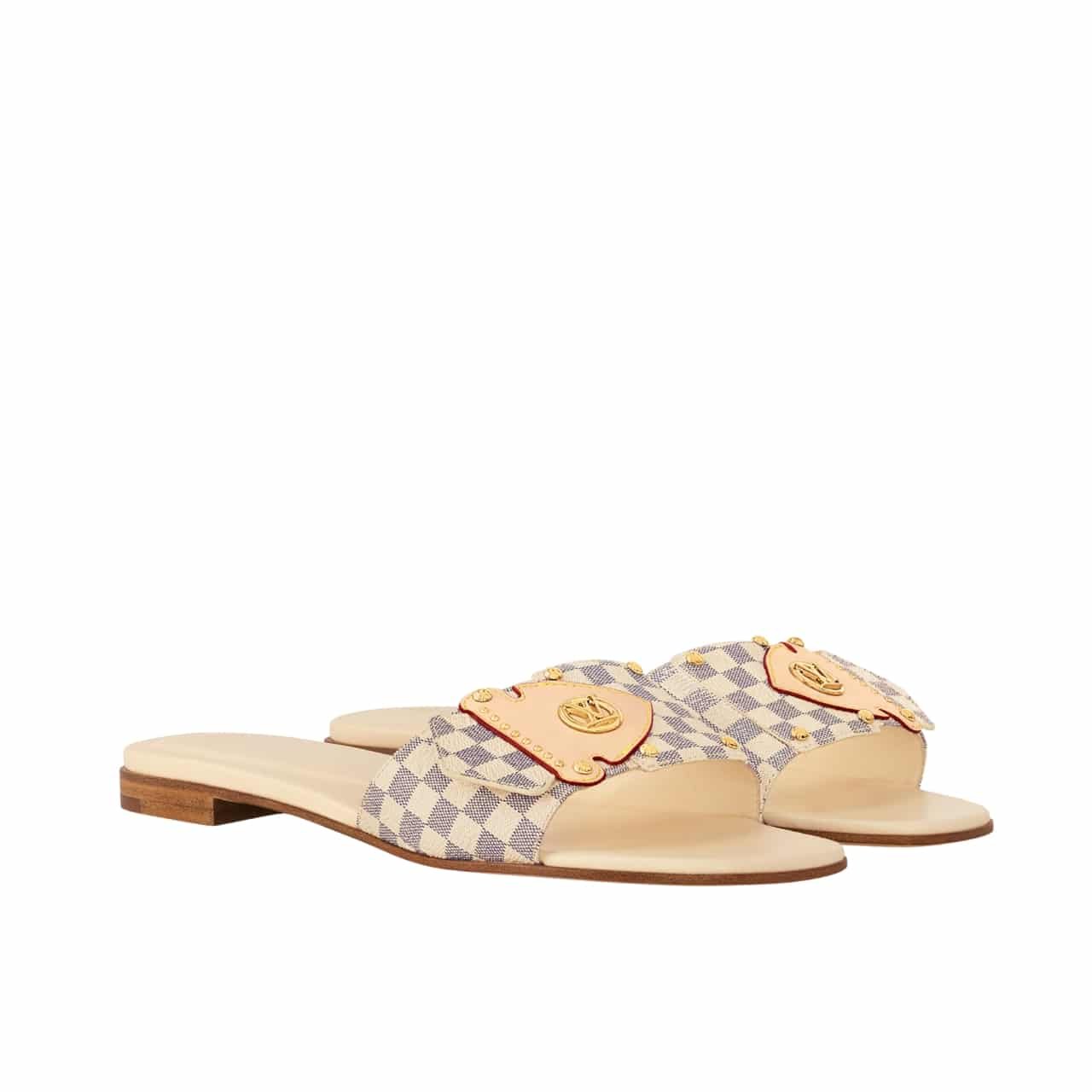 L0vis Vvtt0n Lv Frame Flat Mule Azur 1Ahlpk