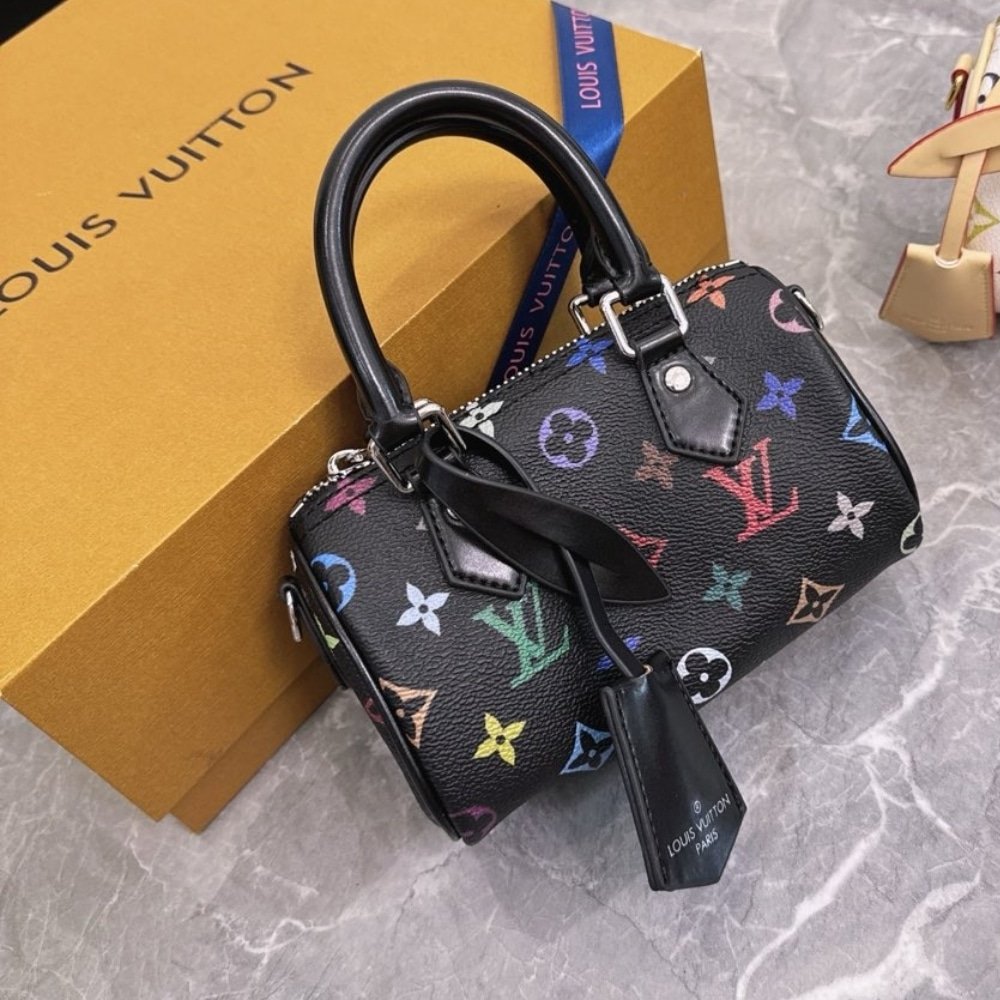 L0vis Vvtt0n X Takashi Murakami Nano Speedy Black Multicolored 16Cm M13406
