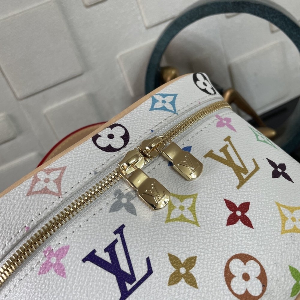 [S*per Vip 1:1] L0vis Vvtt0n X Takashi Murakami Nice Mini Multicolored White 24Cm M28340