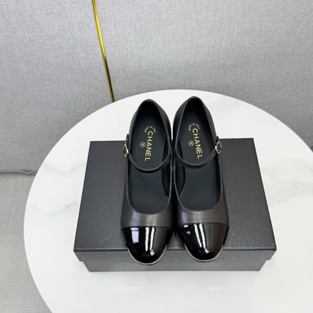 Ch**el Mary Janes Patent And Imitation Pearls Black G46775 B22202 94305