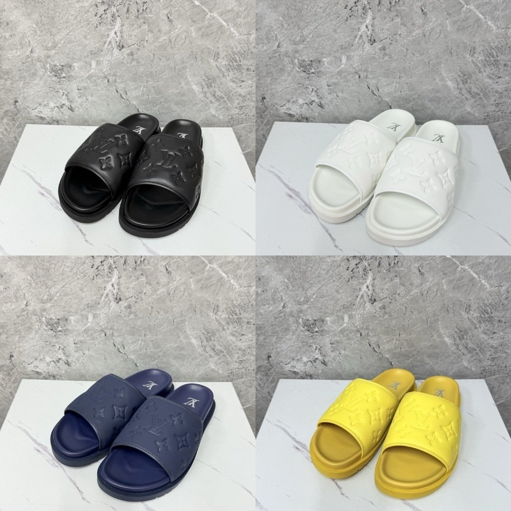 L0vis Vvtt0n Miami Mule Embossed Synthetic White 1Adggi