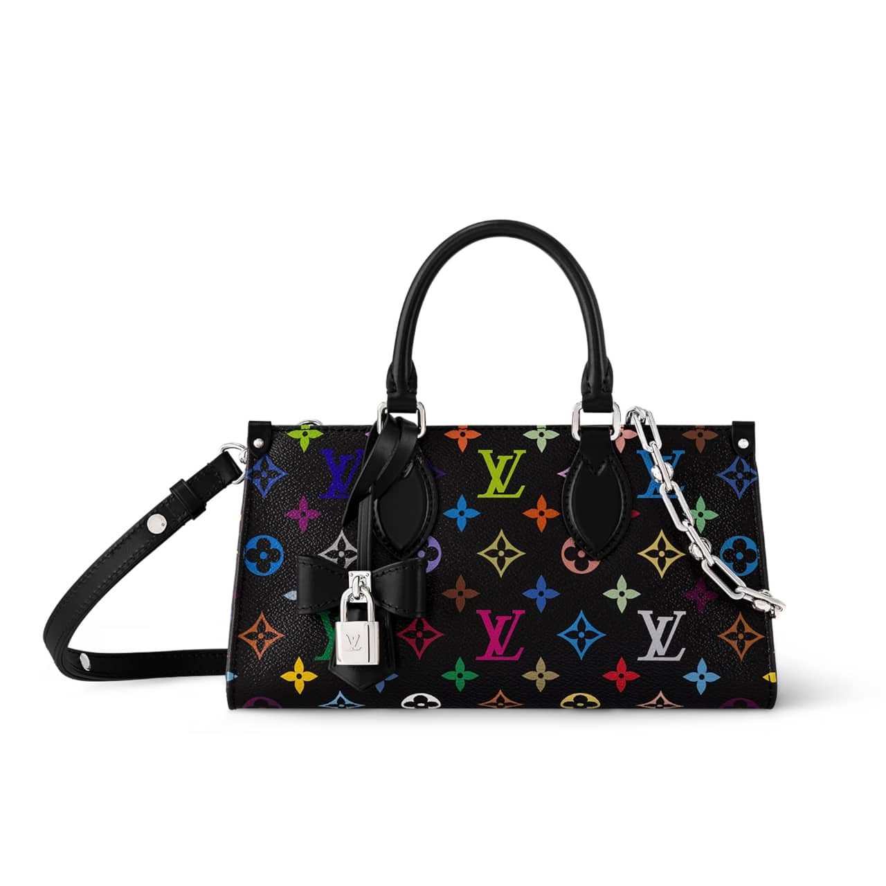 L0vis Vvtt0n X Takashi Murakami Onthego East West Chain Black 25Cm M13260
