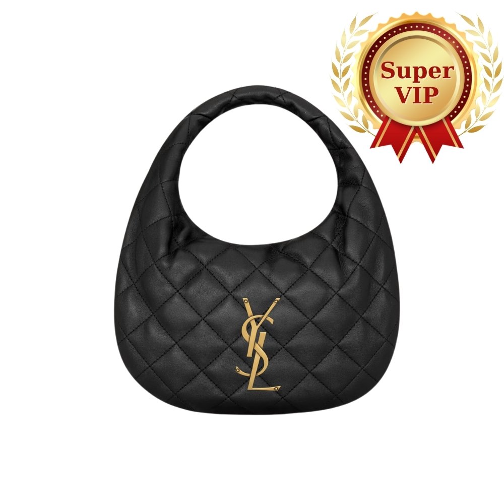 [S*per Vip 1:1] – Sa1nt Lau*nt Icarino In Quilted Nappa Leather Black 17Cm 851689Aaang1000