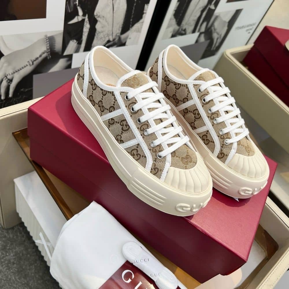 Gvc*1 Women Chunky Sneaker Beige And Brown 831825 20Q20 9745