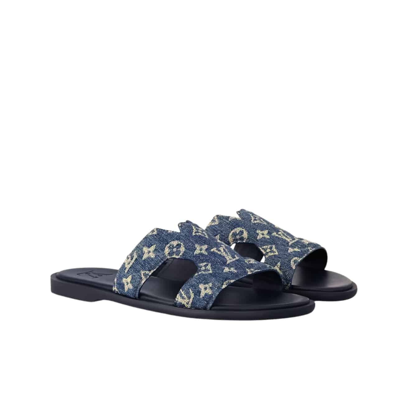 L0vis Vvtt0n Oasis Mule Monogram Denim Blue 1Ac69R