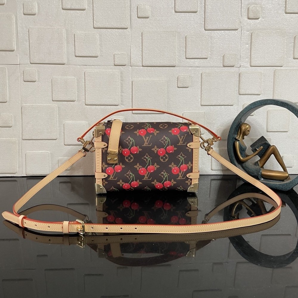 [S*per Vip 1:1] L0vis Vvtt0n X Murakami Side Trunk MM Monogram Cerise Brown 23Cm M14278