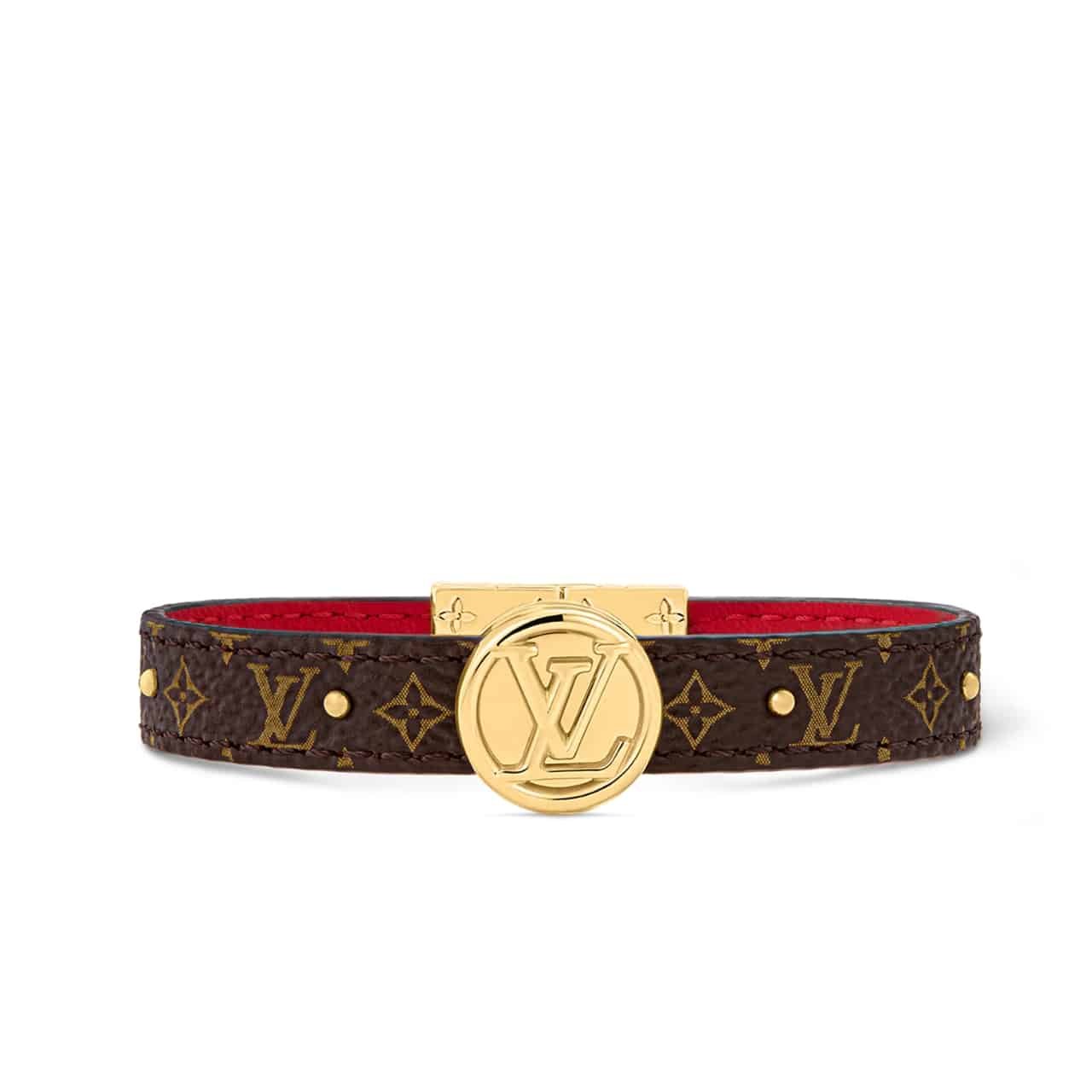 L0vis Vvtt0n Circle Reversible Bracelet Monogram Rouge M6268E