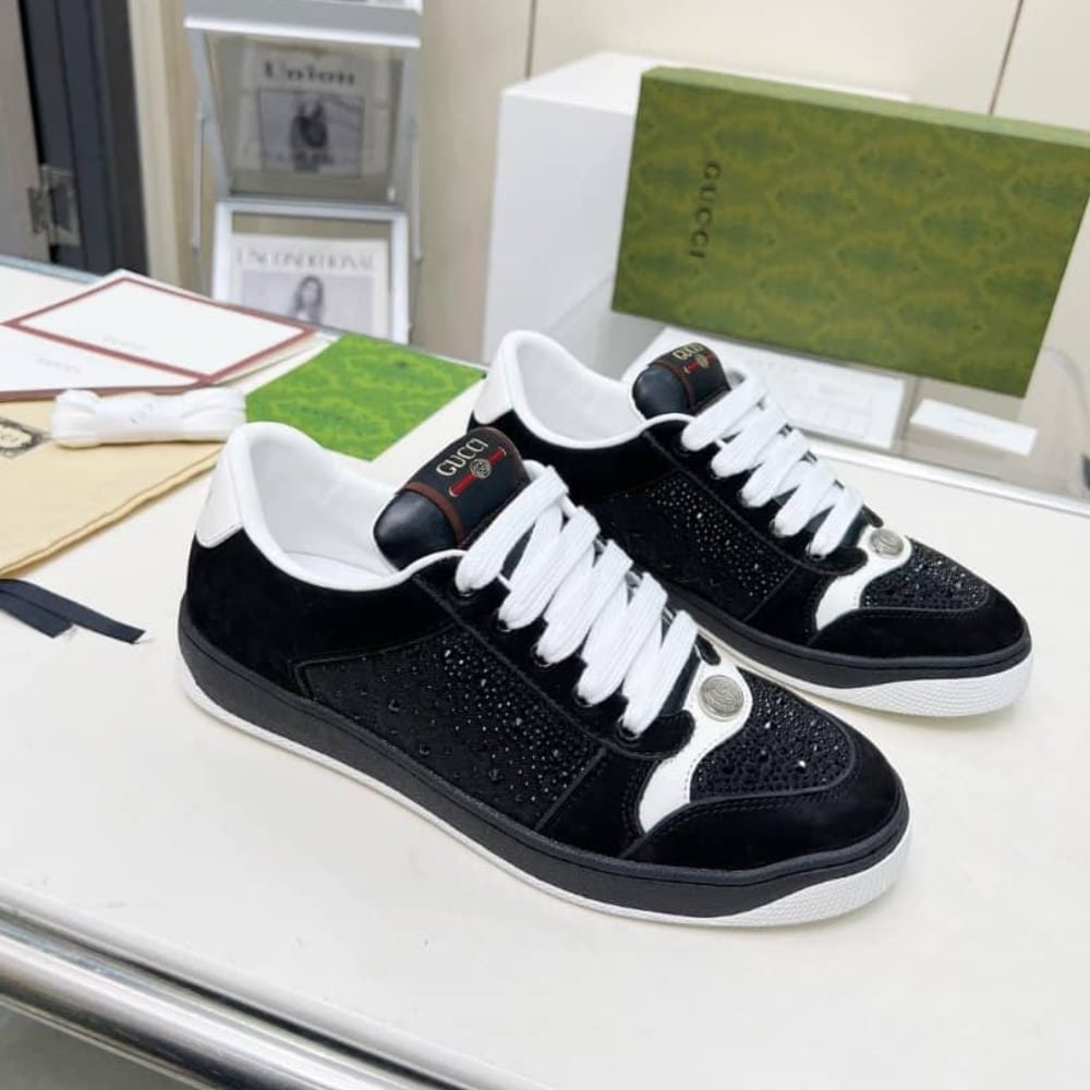 Gvc*1 Women Crystal Screener Sneaker Black