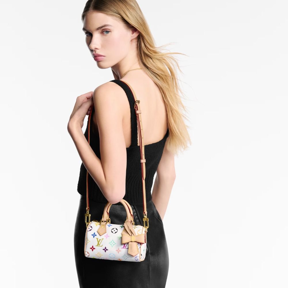 L0vis Vvtt0n X Takashi Murakami Nano Speedy White Multicolored 20Cm M13391