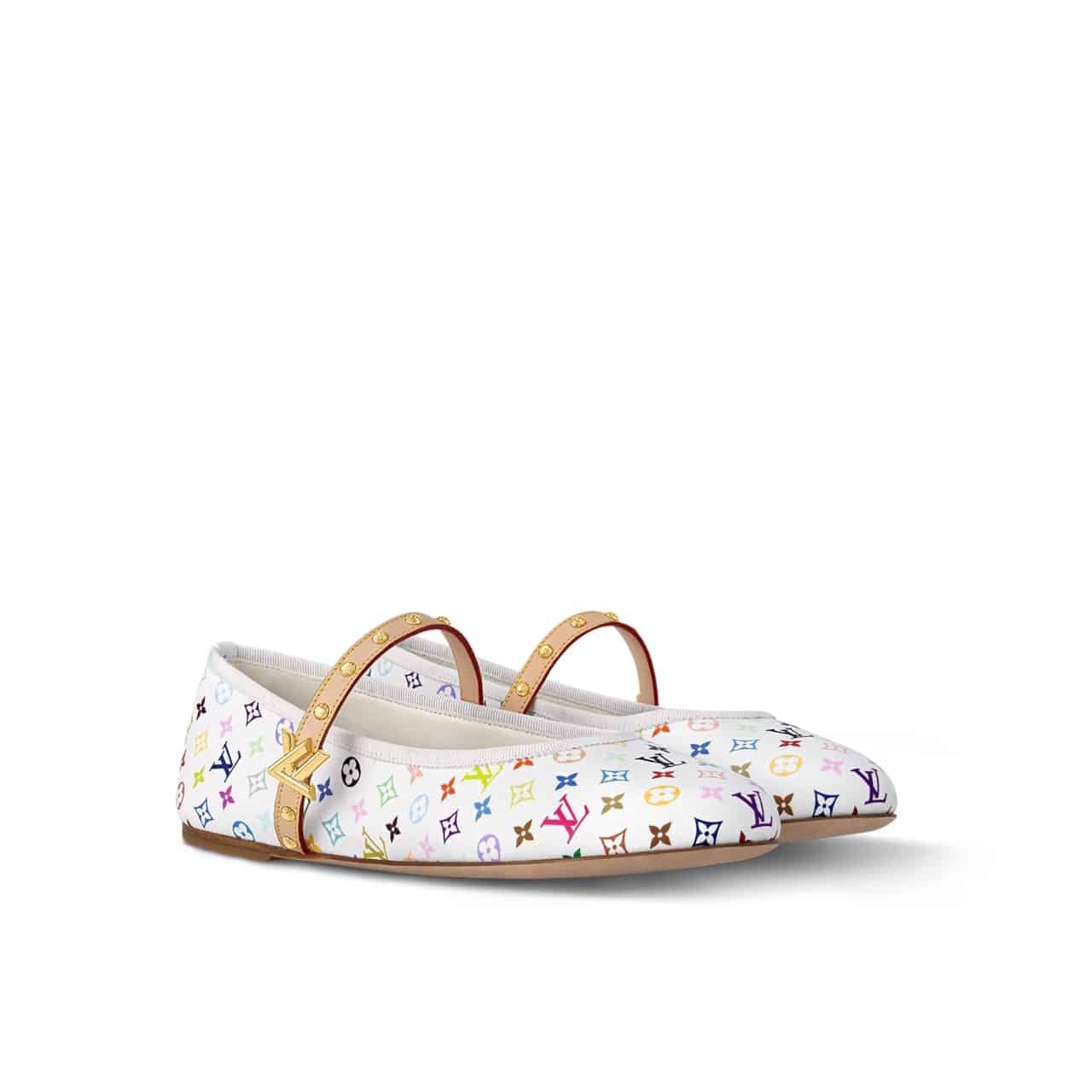 L0vis Vvtt0n X Takashi Murakami Romy Flat Ballerina White 1Agvfm