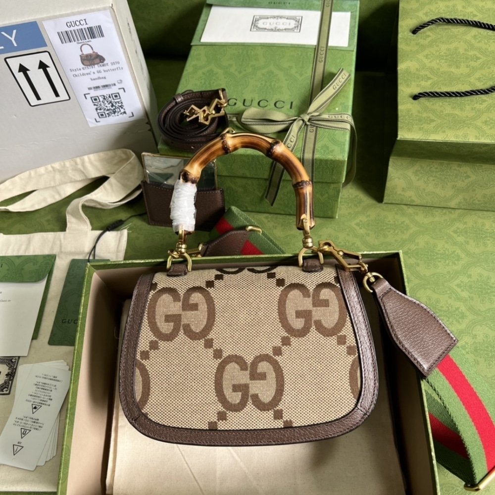 Gvc*1 Bamboo 1947 Jumbo Gg Small Top Handle Bag 18Cm