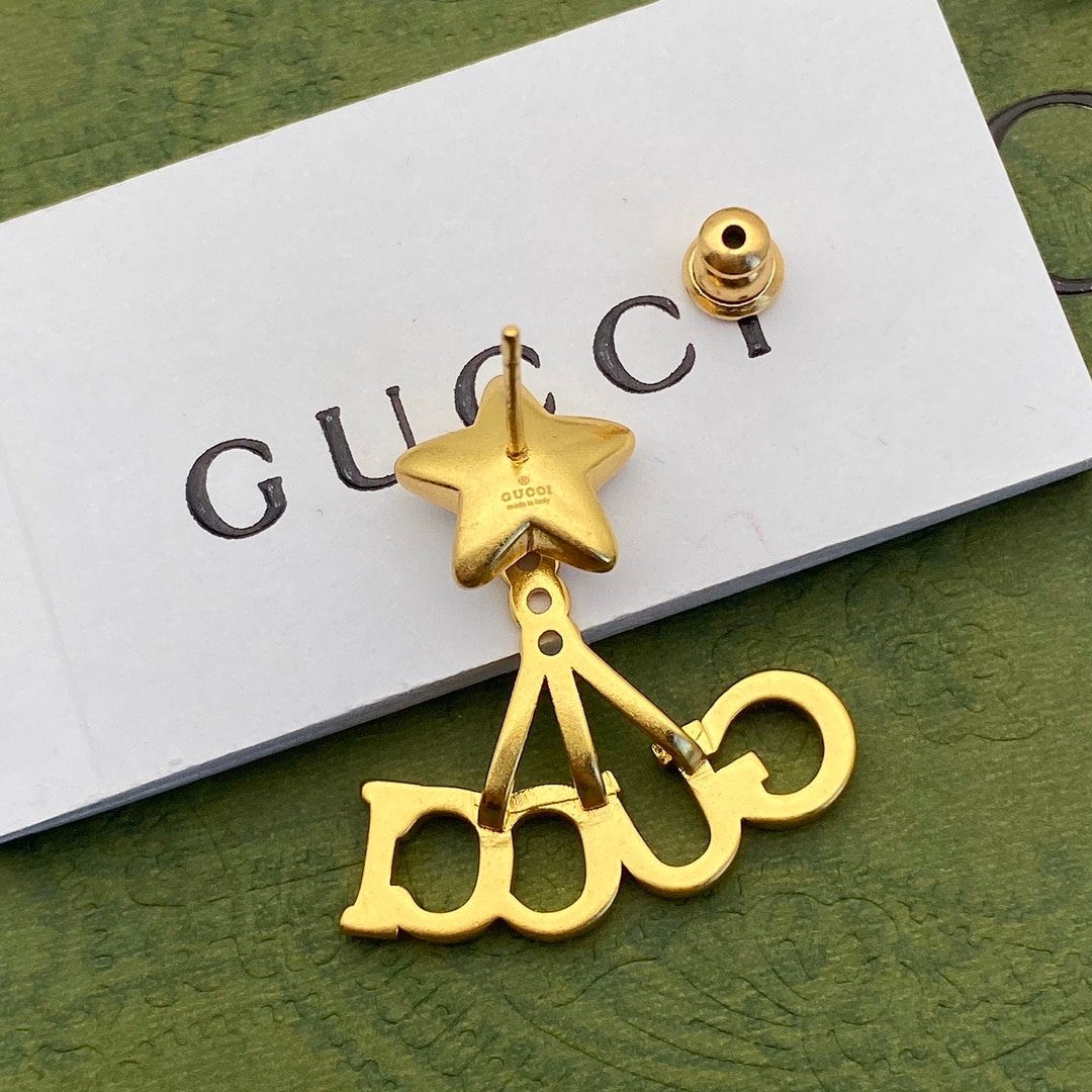 Gvc*1 Crystal Star Gold Earrings 679076 J1D50 8031