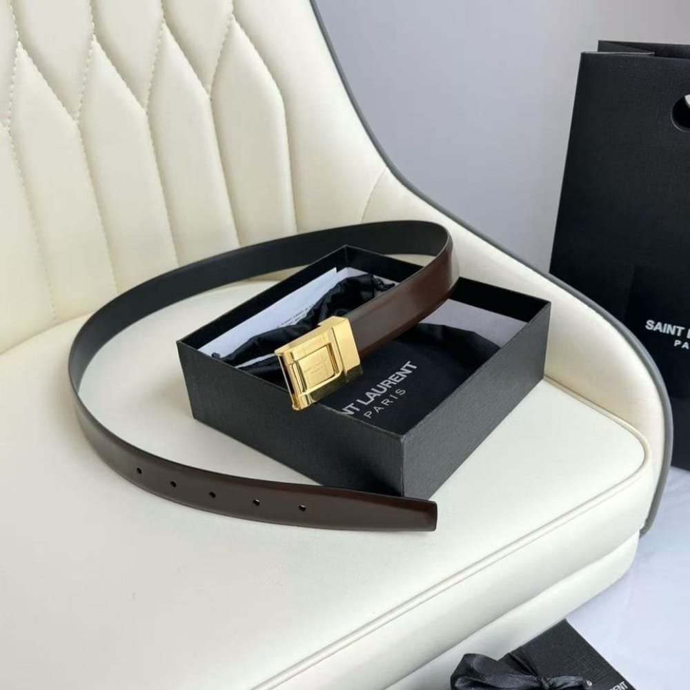 Sa1nt Lau*nt La 76 Belt In Smooth Leather Hot Wine 658517Aadvp6195