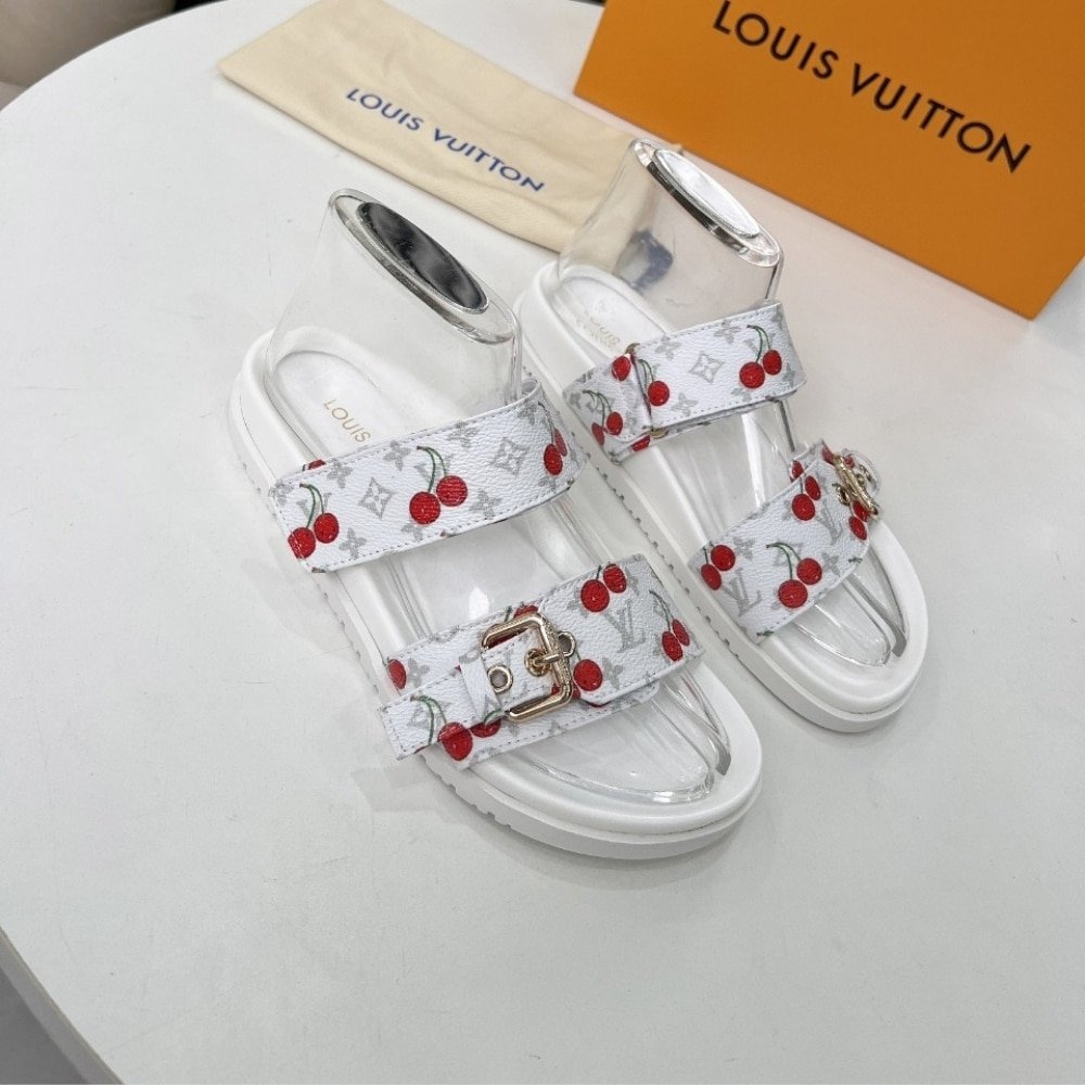 L0vis Vvtt0n X Takashi Murakami Bom Dia Flat Comfort Mule White 1Ahlz7