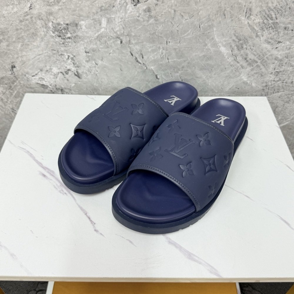 L0vis Vvtt0n Waterfront Mule Navy Blue