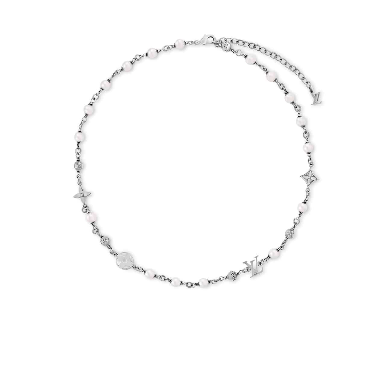 L0vis Vvtt0n Lv Pearls Necklace Silver M02448