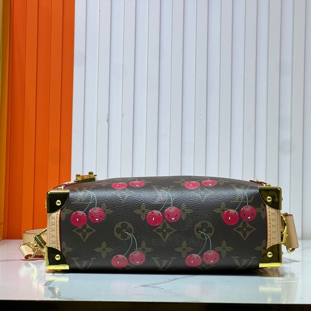 L0vis Vvtt0n X Takashi Murakami Monogram Cerise Side Trunk MM 21Cm Brown M14278
