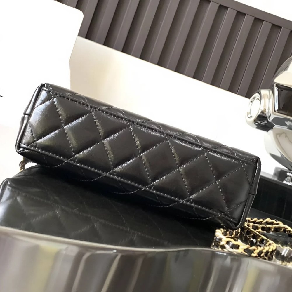 [S*per Vip 1:1] Ch**el Kelly Bag Black 19cm AS4416 B14296 94305