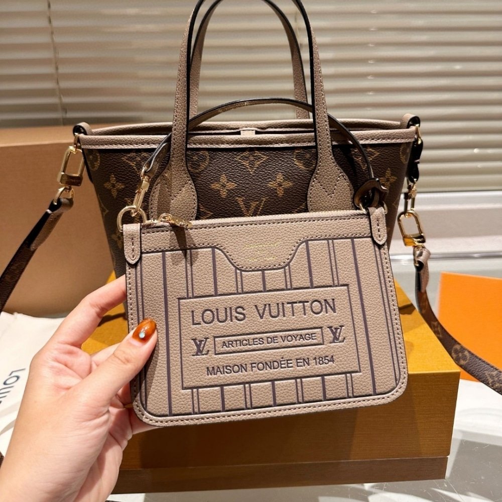 L0vis Vvtt0n Neverfull Bandoulière Inside Out BB Dark Fango 20Cm M12109