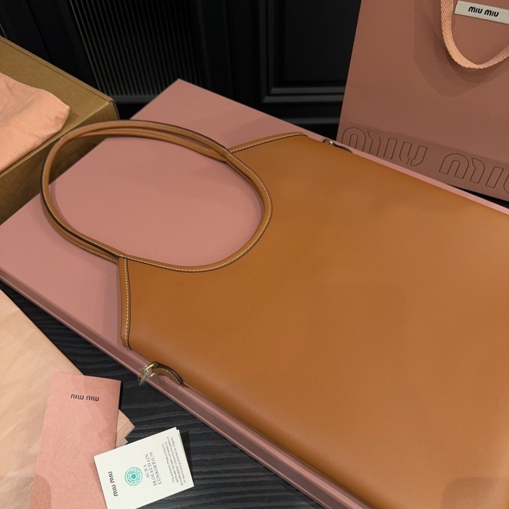 M1um1u Ivy Bag Cognac 35Cm 5Bg231 Acrw F0046 V Mln
