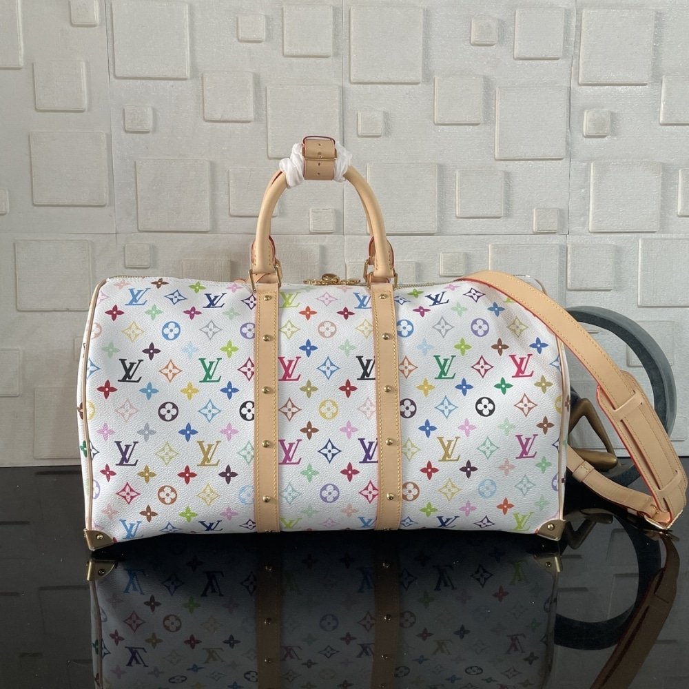 [S*per Vip 1:1] L0vis Vvtt0n X Murakami Keepall Bandoulière 45 White 45Cm M13742