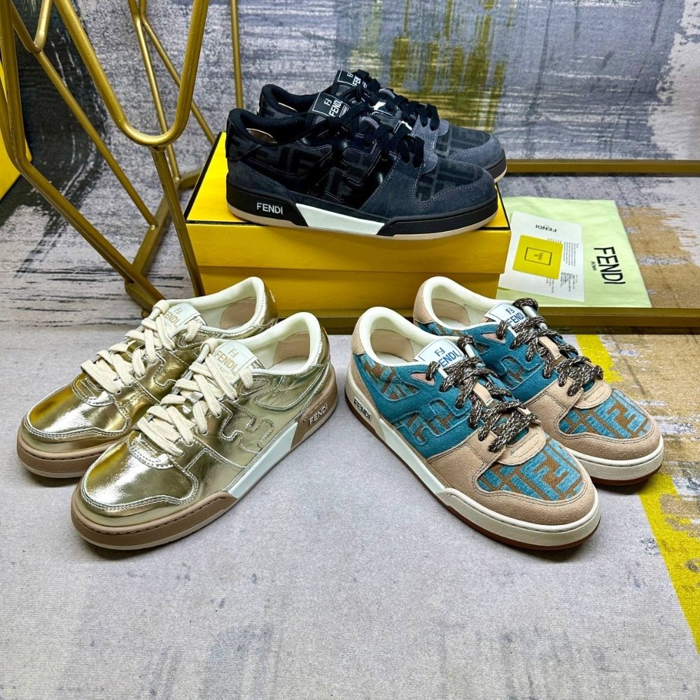 F**di Match Sneaker Gold