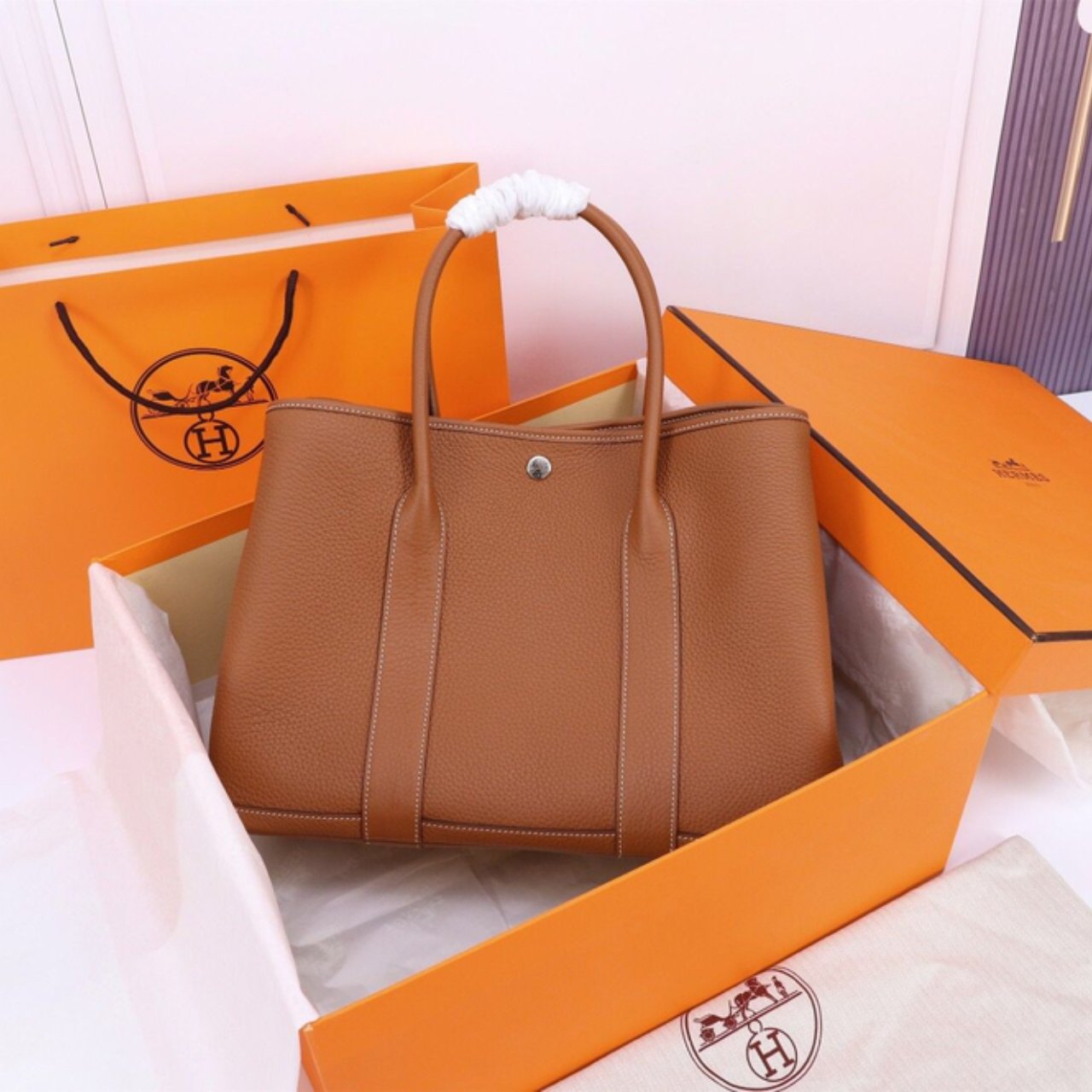 H**me5 Garden Party 36 Bag Brown 36Cm H051559Ck37