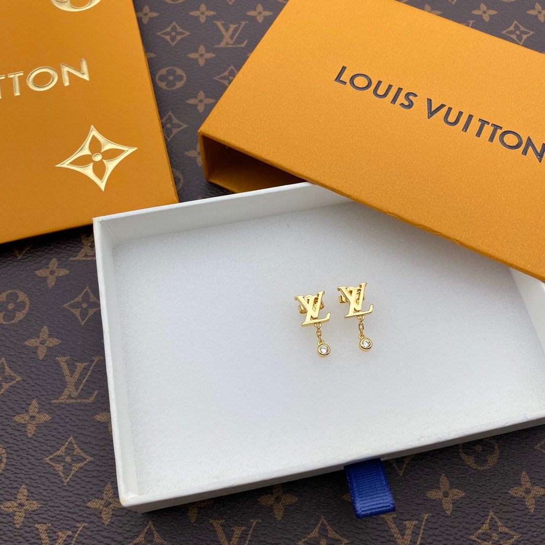 L0vis Vvtt0n Idylle Blossom Lv Ear Stud Gold Earrings Q96495
