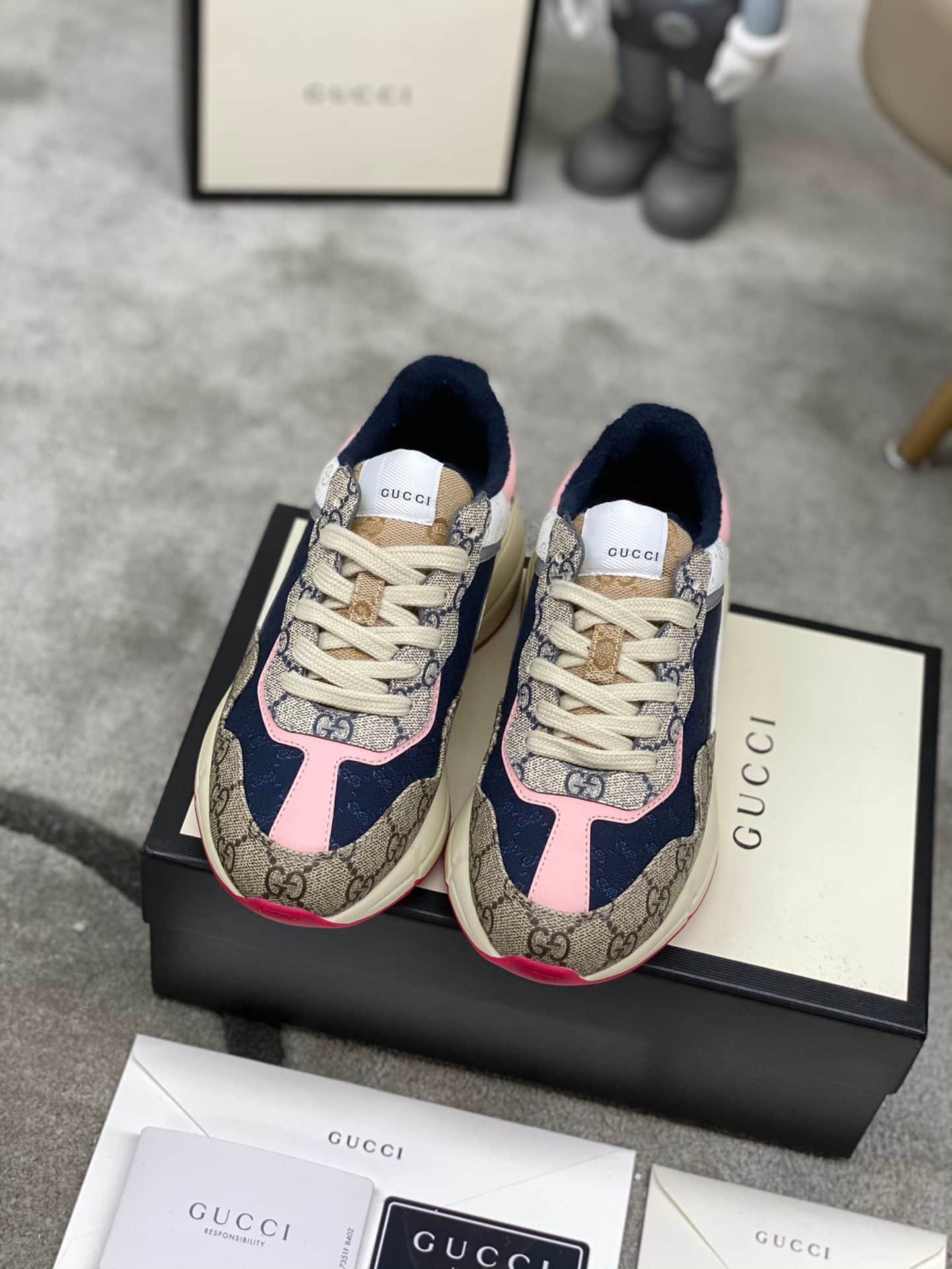 Gvc*1 Wmns Gg Rhyton Beige White Pink 620185 99Wf0 4371