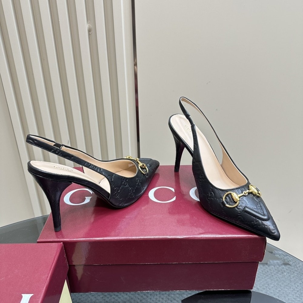 Gvc*1 Women’s Horsebit Pump Gg Leather Black 792065 Aaegj 1000