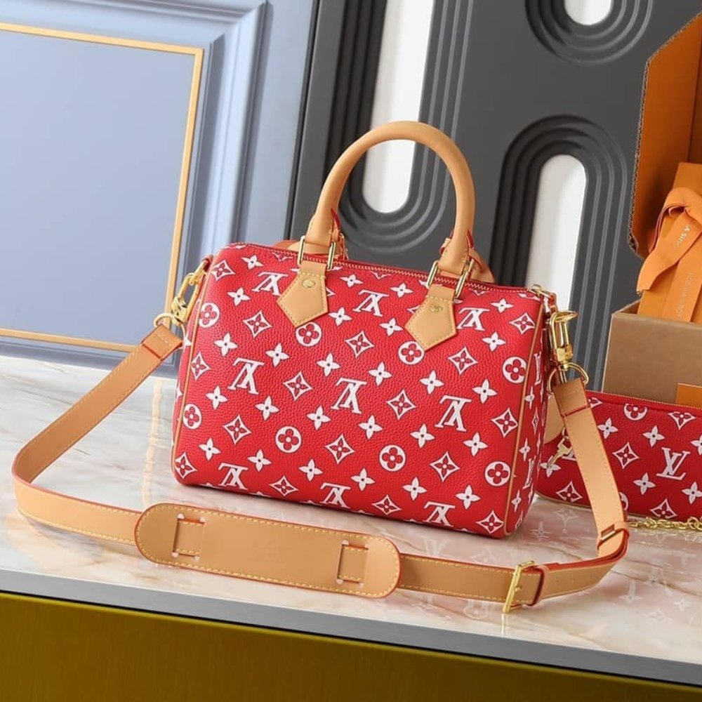 L0vis Vvtt0n Speedy P9 Bandoulière 25 Autres Cuir Monogram Red 25Cm M24425